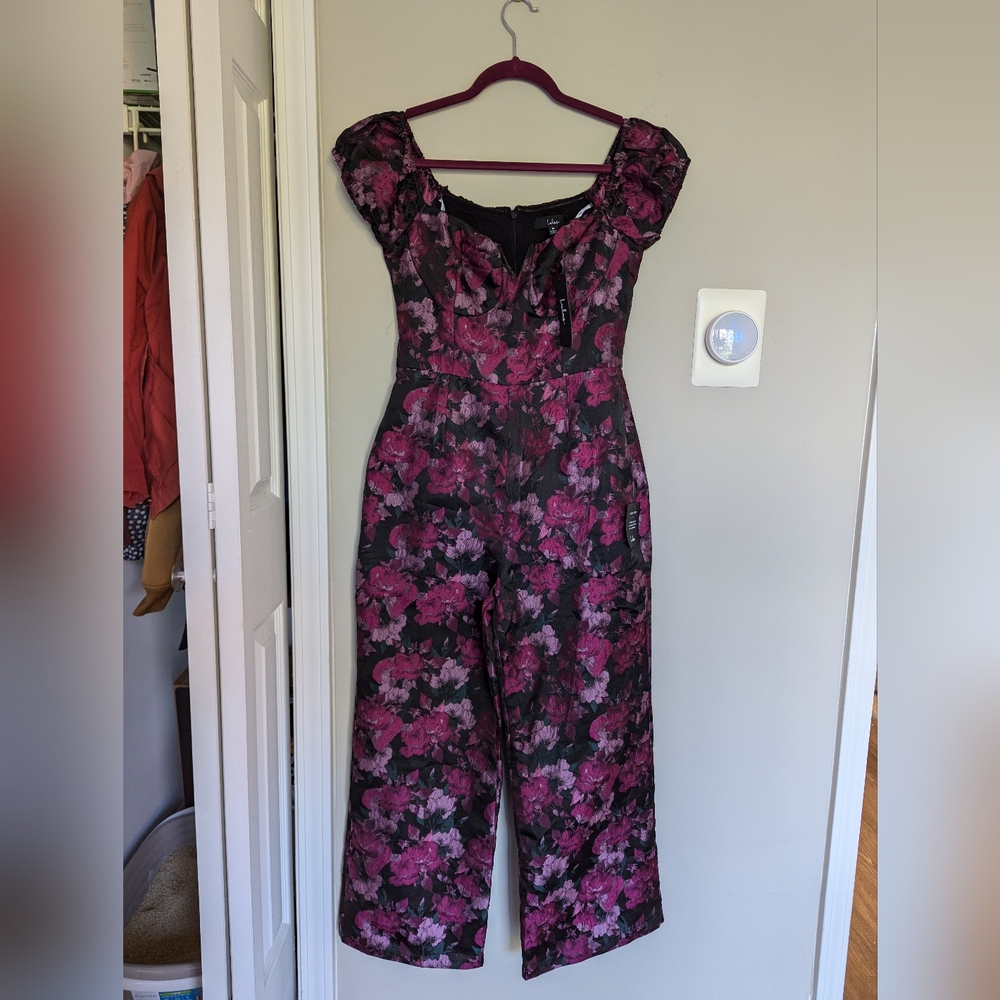 Lulu's Brocade Jumpsuit
